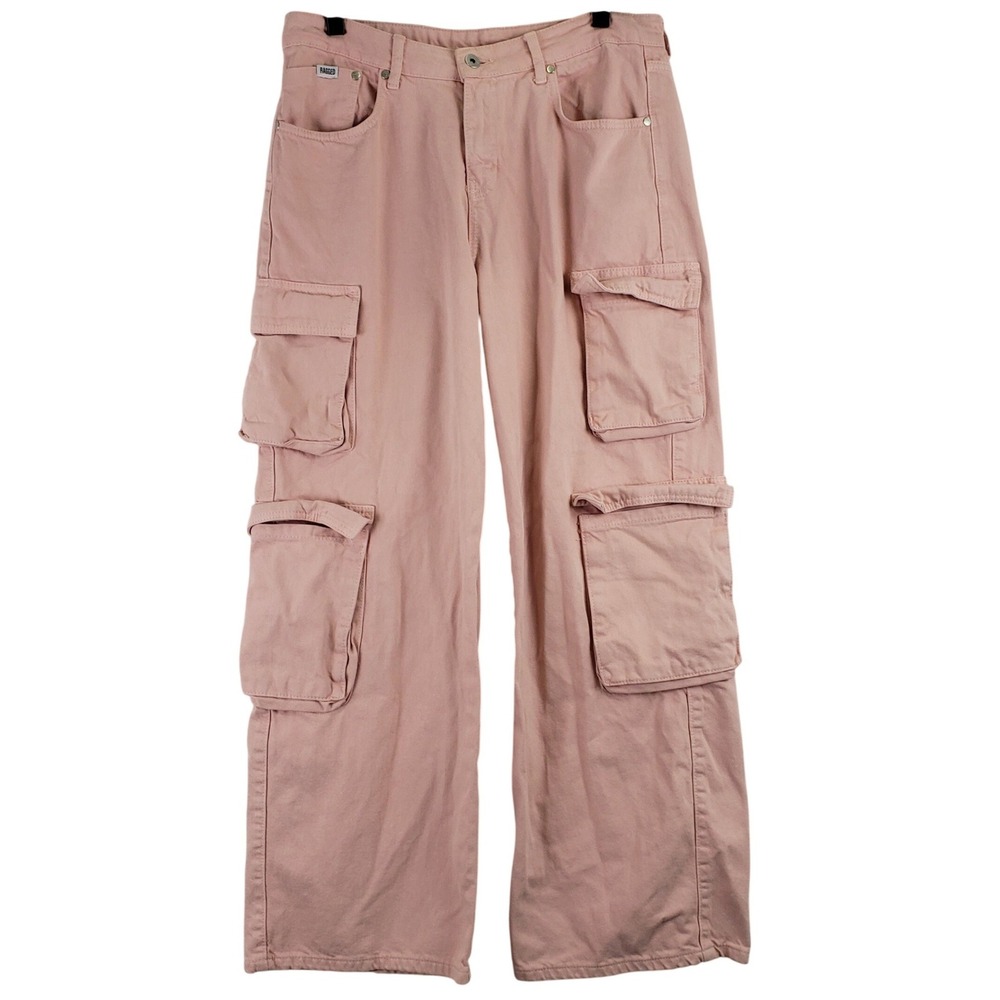Ragged Jeans Cargo Wide Leg Pants Womens 30 Pink Streetwear Utility